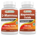 Beste Naturals D-Mannose 1500 mg og magnesiumoksid 500 mg