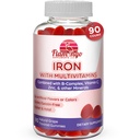 Iron Gummies: Ny formel 20 mg Iron per servering Plus vitamin C, sink, B kompleks. Iron Gummies for kvinner og menn. Anemi Supplement for tretthet, prenatal graviditet- Vegan, Kosher- 90 Ct