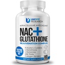 Advanced Complex-NAC Supplement (N-Acetyl L-cysteine) 600mg med L-Glutathione 500mg og Melke Thistle Extract-Potent Antioksidant-Immune funksjon Støtte Respiratorisk Helse-Promotes Lever Nyre Detox