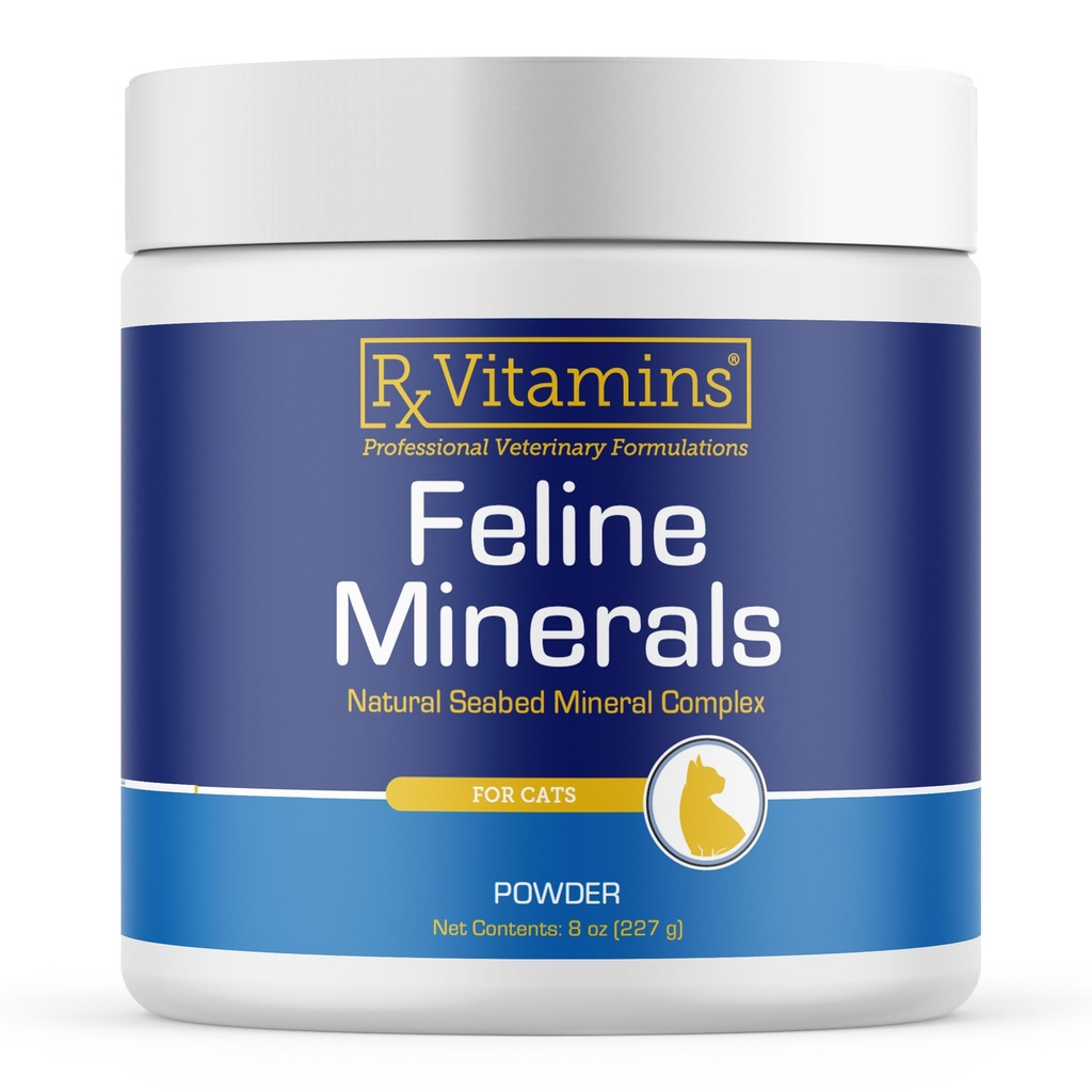 Rx vitaminer Feline Minerals - Taurin for Cat Heart Helse - Kalsium for felles Supplement - Immun støtte for katter med magnesium og kalium - Hud og Coat Supplement - 8oz