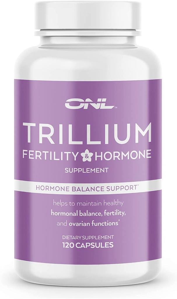 Trillium Fertilitet Kosttilskudd for kvinner, Hormon Balance Inositol kapsler, Potent formel,120 kapsler med 2000 mg Myo-Inositol
