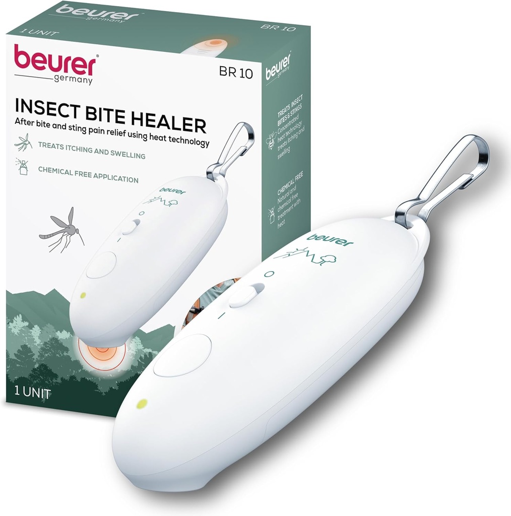 Beurer BR10 Insekt Bite Healer med klippe, bærbar kløe og heve relief for ikke-toksisk behandling av mosquito Bites og andre vanlige insekt Bites, utendørs essensielle