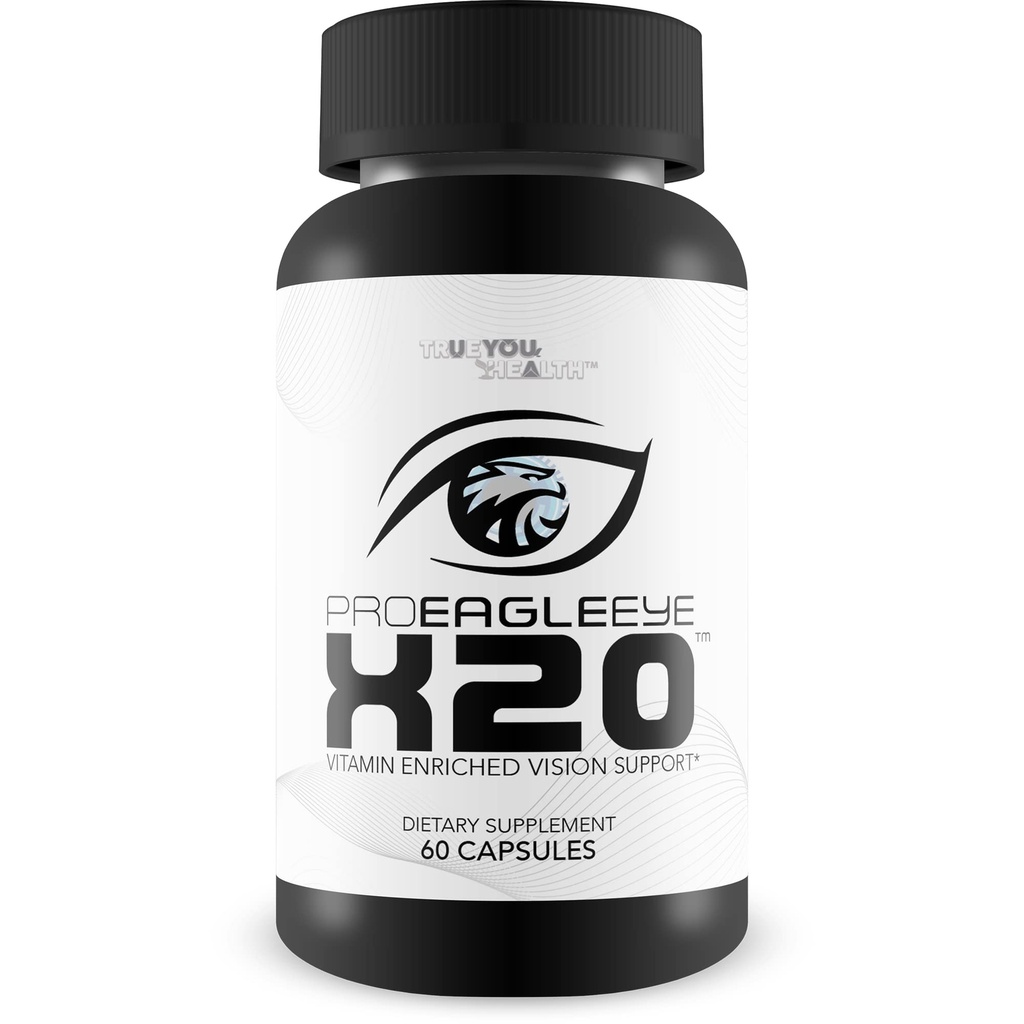 Pro EagleEye x20 - Vitaminberiket visjon støtte - Multi-Vitamin & Mineral Vision Supplement - Aid Eye Sight & Eye Health - Pro Eagle Eye X20 Vitaminer for å styrke visjon - Aid detaljer