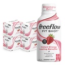Freeflow Fit Energi Shots, Jordbær Burst, Naturlig Koffein Boost med L-theanine, Ginseng, vitaminer, Prebiotika, Electrolytes (24 greve, 2oz Shots)