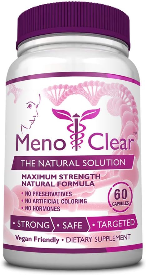 Forbruker Helse MenoClear Night - 30 kapsler - Menopause Care - Reduser Hot Flashes, Mood Swings, og irritabilitet - Melatonin, Valerian, Hesperidin - Laget i USA