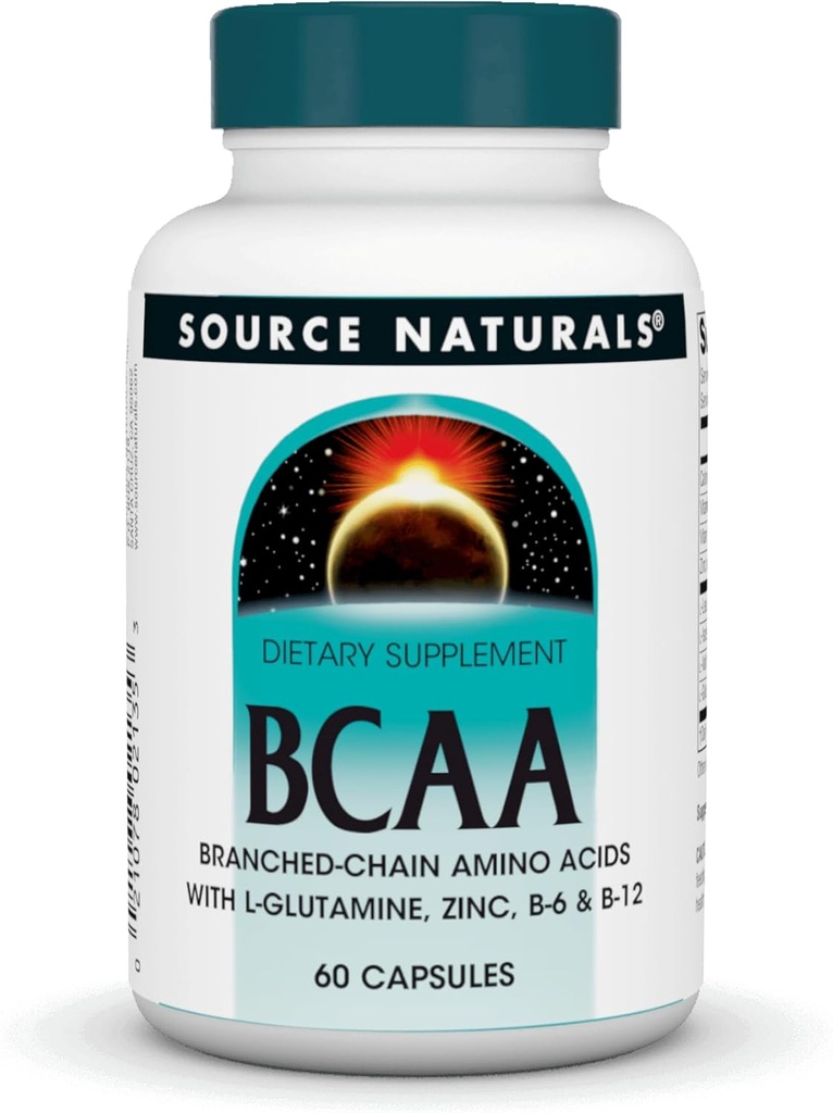 Kilde Naturals BCAA Branched kjede Aminosyrer, gir støtte til kroppens muskulære systemer * - 60 kapsler
