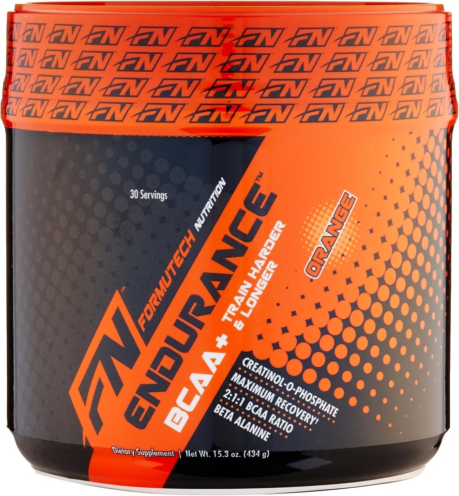 Utholdenhet BCAA Plus, designet for trening hardere og lengre med Beta Alanine, Orange, 434 Gram