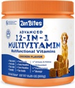 12-i-1 Hundevitaminer og probiotika 120 Myke Chews - organisk multivitamin med glukosamin for hunder - Felles støttetilskudd for hunder i alle aldre, størrelser, og avler, støtte til huden, Heart,immunitet