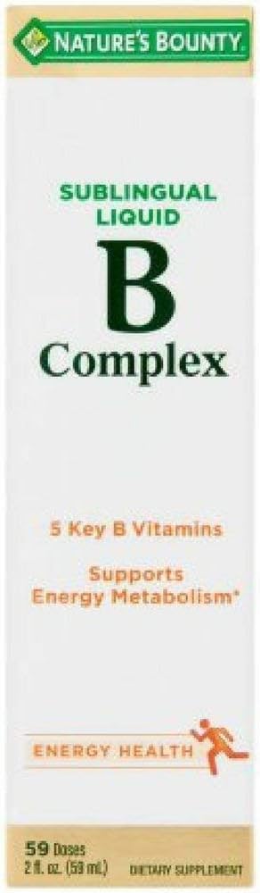 Naturens Bounty vitamin B kompleks sublingual væske 2 oz (pakke med 3)