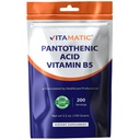 Vitamatic Pantotenic Acid ren pulver 500 mg per servering - 100 gram - også kalt vitamin B5-200 serveringer