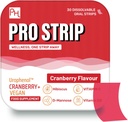PROSTRIP® Cranberry+ UrophenolTM som leverer 36 mg Proanthocyanidins (PACs) - Lagt med D-Mannose, Organisk Hibiscus, vitamin D3, B6 & C – 30 Oral Vegan Strips – Ingen vann som trengs – ved Provisual Healthcare