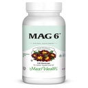 Maxi Helse MAG 6 - Magnesium (som oksyd, glykinat) med vitamin B6 - Migrain, Muscle Cramps, Njur stein støtte - magnesium Supplement for kvinner og menn - 120 kapsler - Kosher