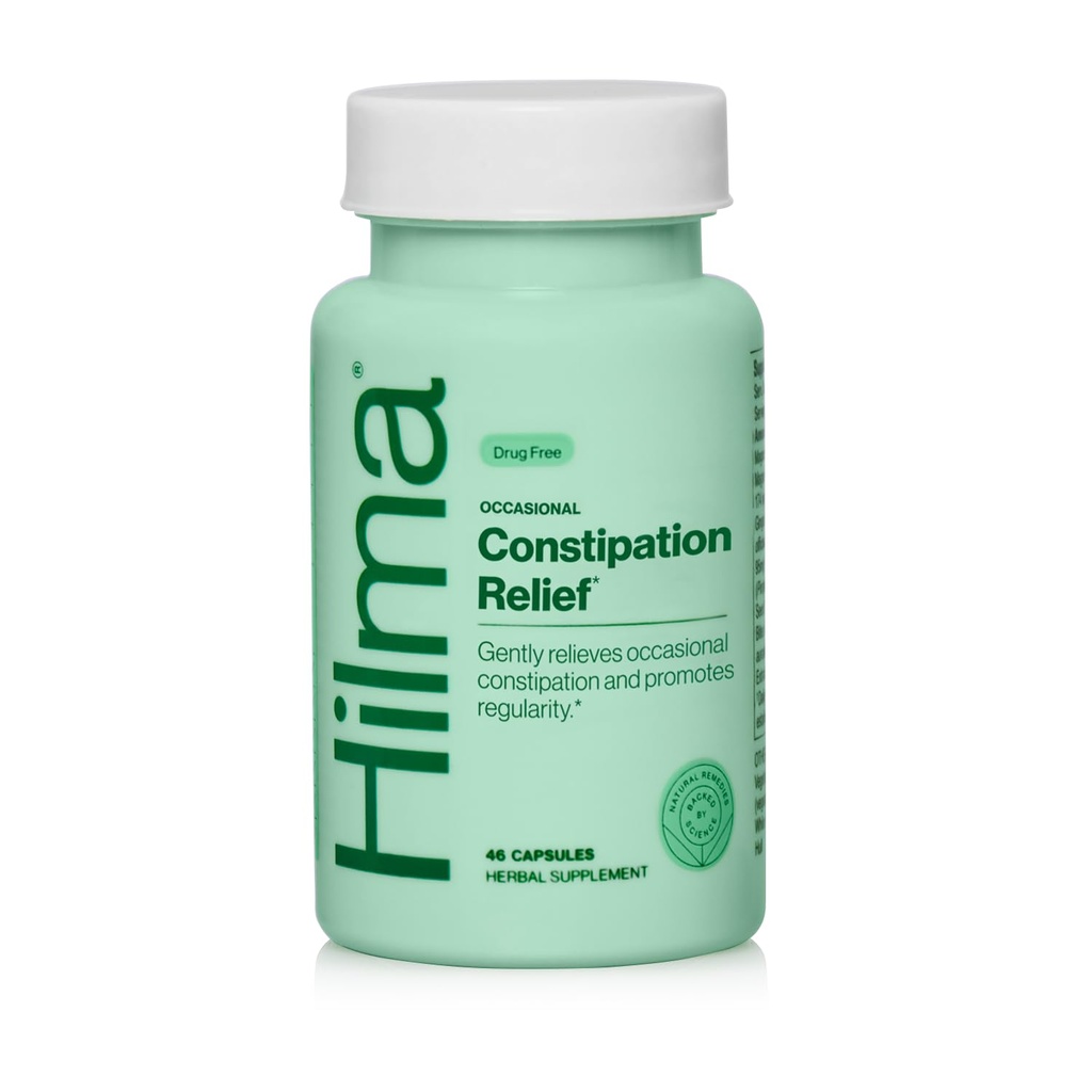 Hilma Gentle Bowel, Av og til galaktisk lindring med Magnesium Citrat, Naturlige og gentle Laxatives for galaktose w/Magnesium Citrat, Ginger, Anise og Bitter Orange, 46 Vegan Kapsler