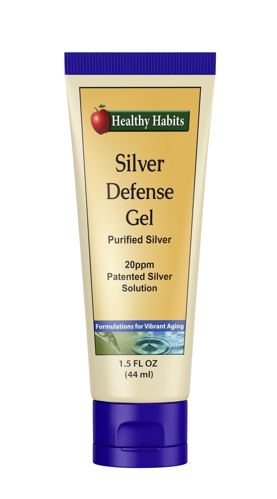 Sunn Habits Silver Defense Gel renset Topical Colloidal Silver Gel med Nano Teknologi