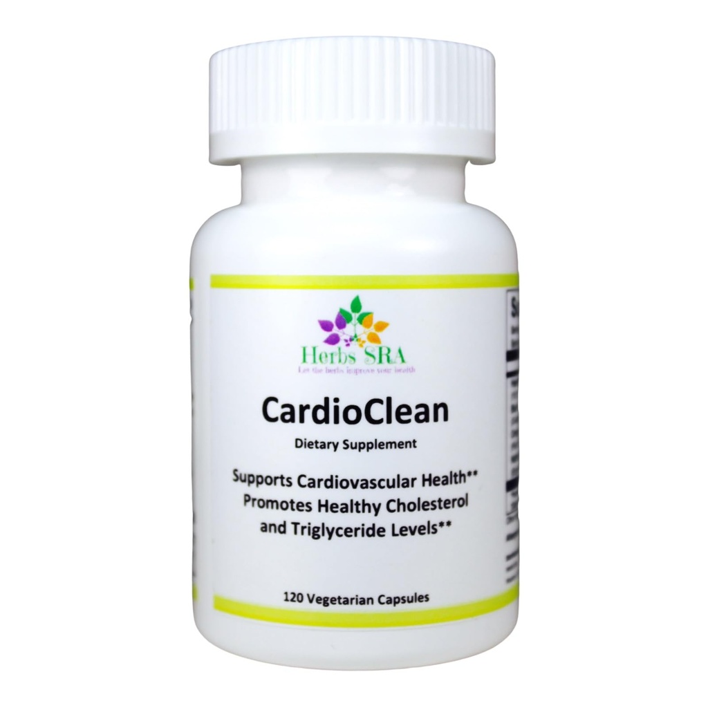 CARDIOCLEAN Avansert kardiovaskulær helse supplement - støtter hjertefunksjon, sunn kolesterol og triglycerid nivåer, forbedrer blodflow sirkulasjon