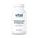 Vitale næringsstoffer Tyrosin og B vitaminer | Thyroid, immun, og Nerve støtte formel | Adrenal støttekompleks | Gluten, Dairy, Soya Free | Ikke-GMO | 100 kapsler
