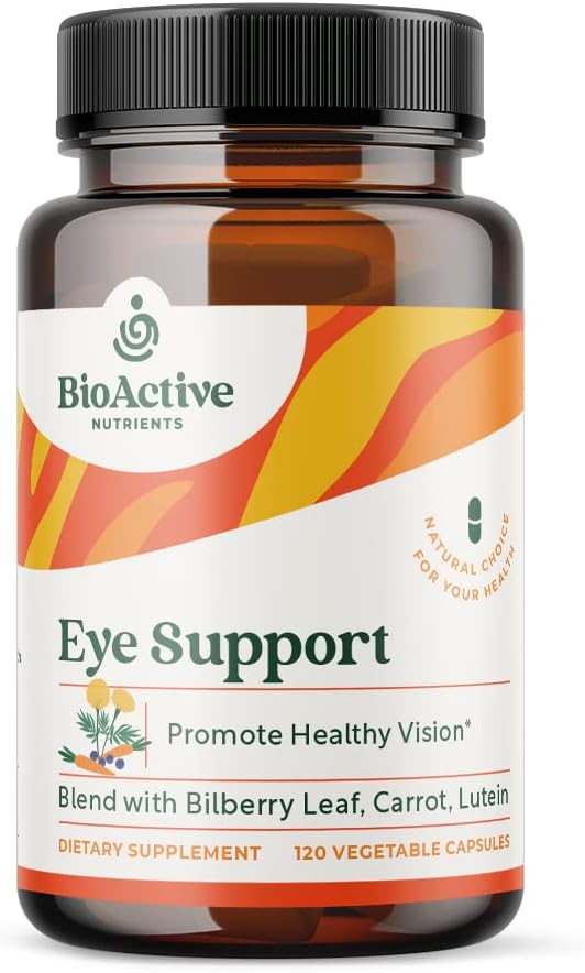 BIOACTIVE NUTRIENTS Eye Support with Lutein - Støtte for total øyehelse - 120 Grønnsaker Kapsler