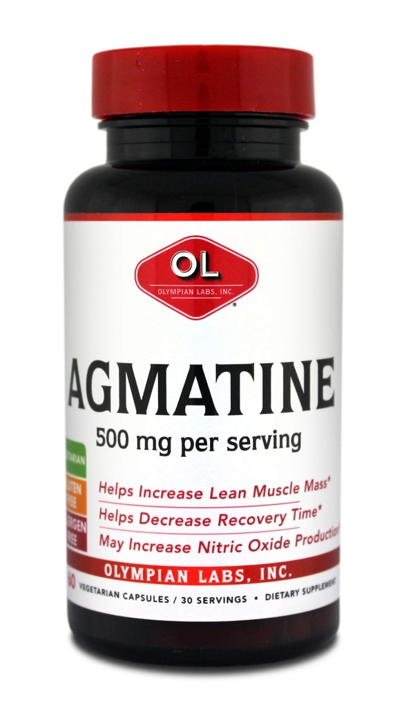 Olympiske Labs Agmatine 500 mg per servering, 60 vegetariske kapsler