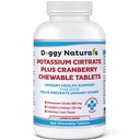 Kalium Citrat Plus Cranberry Supplement for hunder (100 tabletter) - Urin Tract støtte-hjelper deter formasjon av kalsium oksalat steiner - deters Blader & Nyre steiner (Made i USA)