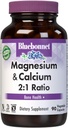 Blåbonnet ernæring Magnesium og kalsium 2:1 Forhold, Bein Helse*, Ikke-GMO, Vegan, Kosher Certified, Glutenfri, Soya-fri, Dairy-Free, 90 Grønnsaker Kapsler, 30 Services