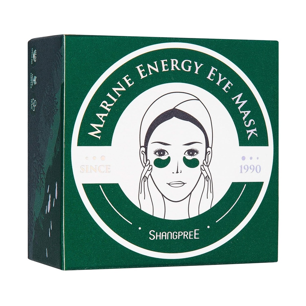 SHANGPREE Eye Mask (30 par|60 masker), under øyeflekker, Premium koreansk hudpleie (Marine Energy)