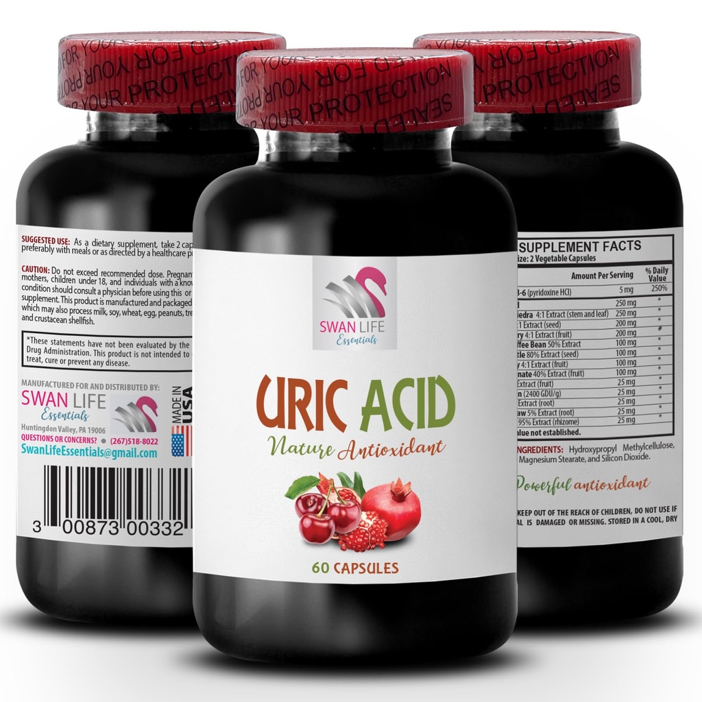 matvarer for å redusere urinsyre - URIC ACID - hvordan å senke urinsyre, hvordan å redusere urinsyre, granateple ekstrakt, tart kirsebær juice, tart kirsebær kapsler, tart kirsebær ekstrakt, urinsyre mat 1Bot 60 Caps