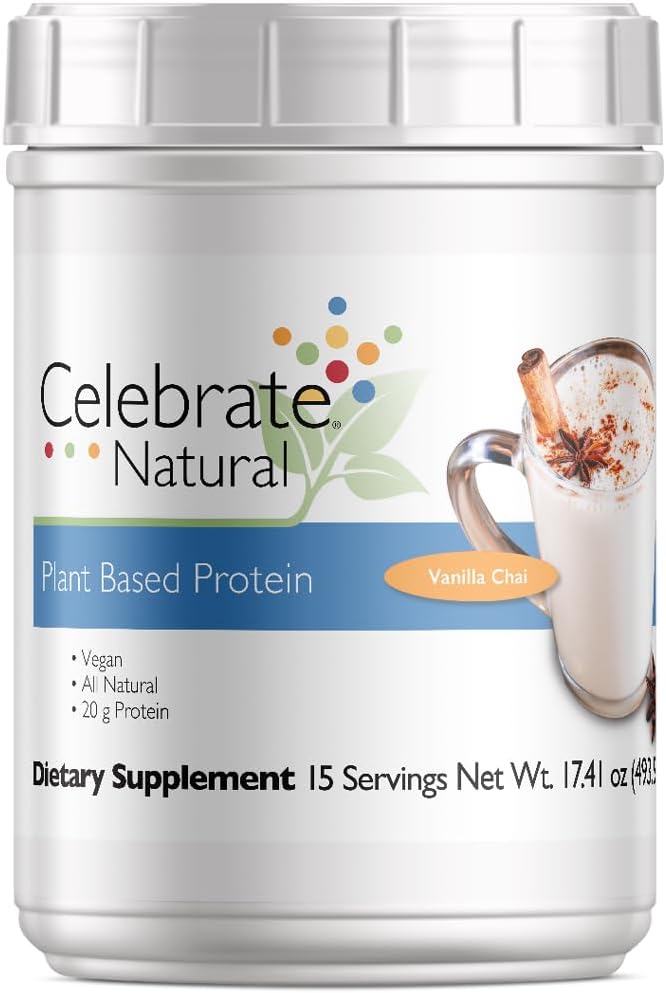 Feire Vitaminer Vegansk Protein pulver - Alt Naturlig Plant Basert Protein Shake Mix - 20g Pea Protein & 3g Fiber, for post-Bariatrisk kirurgi - Vanilla Chai (15 Serveringer)