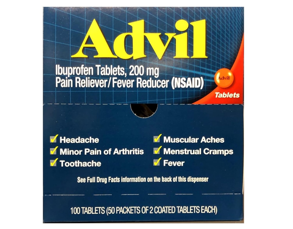 Advil smerte Reliever/Fever Reduser Belagt tablettpåfylling
