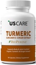 USCare Turmeric Curcumin med Ginger & 95% Curcuminoids & BioPerine