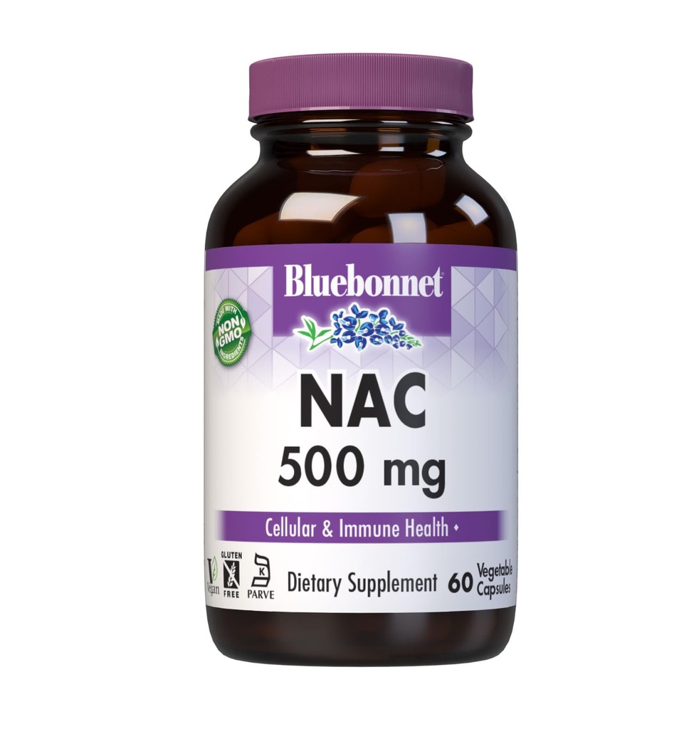 Blåbonnet NAC 500 mg vitaminkapsler, 60 greve