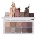 BINGBRUSH 10 farger mørk brun grå øyenskygge Palle, høy griset matt Shimmer øyenskygge, naturlig nøytral skinnende øyenskygge Ultimate makeup palett, vibrant gjøre opp paller sett