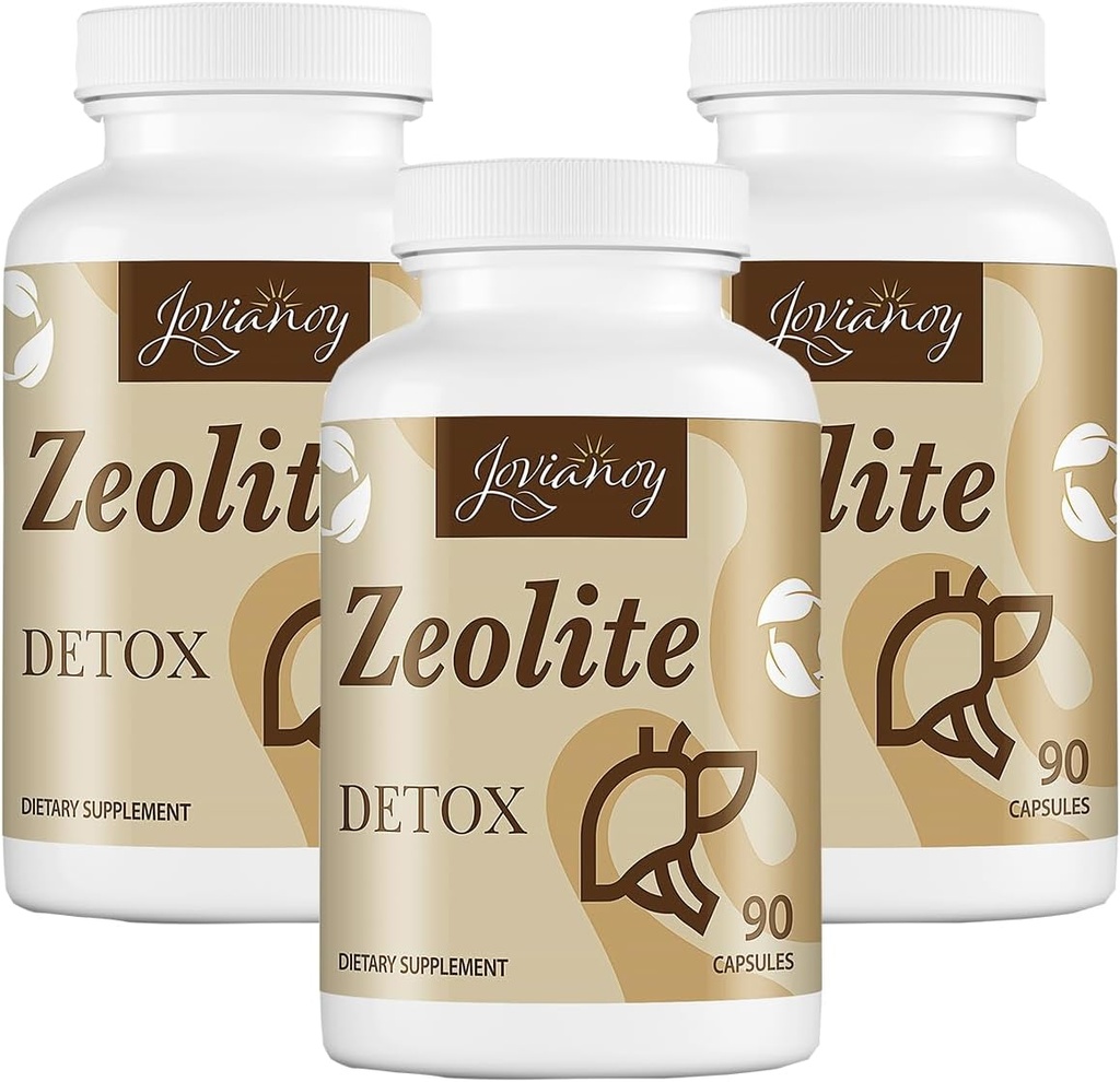 Zeolit Detox Capsules, Organisk Aktivert Charcoal, Bentonitt Clay, 1-2 μm Clinoptilolit, Maksimal absorpsjon, Gut Liver Detox Cleanse Full kropp for kvinner, 270 kapsler