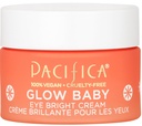 Pacifica Glow Baby Brightening Øyekrem - Vitamin C under øyekrem for mørke sirkler og puffiness, Koffein-infisert Øye Brightener for trette øyne Fragrance-fri 0,5 oz ren vegansk dermatolog Testet