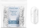 PureCaps USA - Tom vegetarisk vegansk vegansk pille Capsules Størrelse 00 enhver 500 Registrert Piller Non-GMO Certified SLS, Gluten, Preservativ Gratis