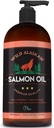Wild Alaskan salmonolje for hunder, katter og kjæledyr - 100% naturlig omega-3 fiskeolje Supplement med DHA og EPA fremmer Hip og felles funksjon, sunn hud og coat (32 oz)