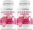 Myo & D-Chiro Inositol Plus Supplement blanding, Hormonal Balance, sunn ovulering og generell wellness støtte for kvinner, fruktbarhet og graviditet helse (2 pakke)