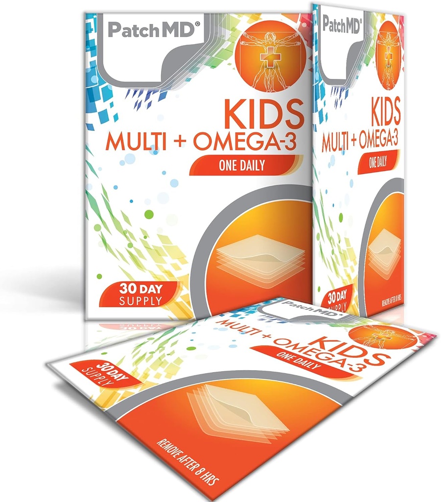 PatchMD Kids Multi + Omega-3 Topical Patches - 30 dagers forsyning