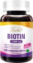 LOVITA Maks. styrke 11.000mcg Biotin: Fast dissolving, Vegetariske tabletter - lett absorbert, Gluten & Dairy-Free, 128 Vegan-vennlige tabletter
