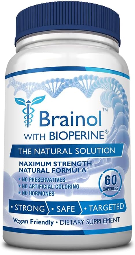 Fungavir Brainol - Målrettet Brain Support Supplement - B vitaminer, magnesium, Aminosyrer, St. John's Wort, Fosfatidyserin, Ginkgo Biloba - Vegansk-vennlig - 60 kapsler - 1 måneds forsyning