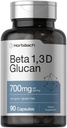 Horbäach Beta Glucan 1 3D 700 mg | 90 kapsler | Beta 1,3, 1,6 D Glucan | Ikke-GMO, Glutenfri Supplement