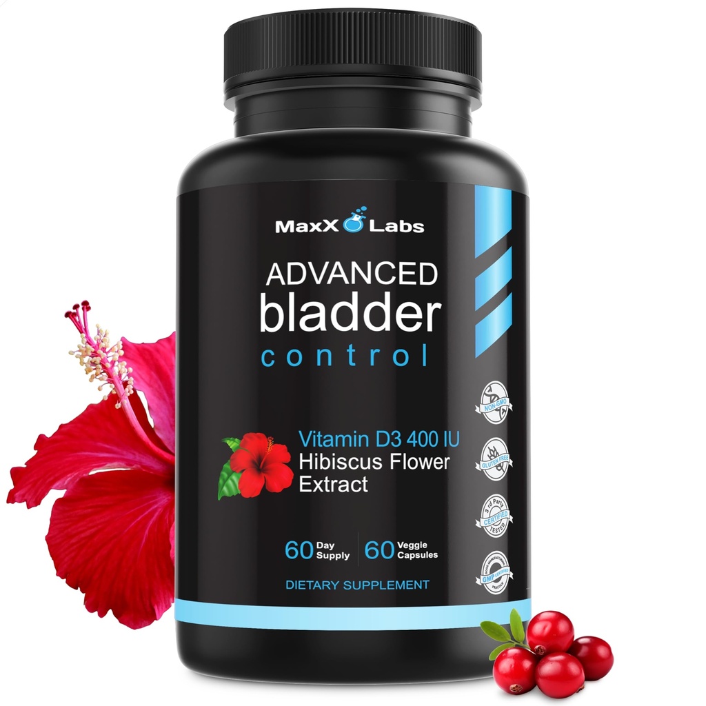 Advanced Bladder Control Supplements for kvinner og menn - Støtter Urinal Tract Health - Hjelper Overaktiv Bladder & Urinal Tract infeksjon - Cranberry Pills w/Pumpkin Seed Oil Extract