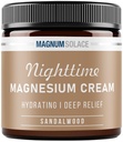 Magnesium Lotion – Natttid Magnesium Krem – Påfør på benmuskler, armer eller bryst - Topisk Magnesium Kloride – USA laget og trygt for barn (Sandalwood) 4 Fl Oz (Pack of 1)