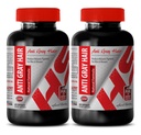 Saw palmetto med nestle rot - CNY GRAY HAIR NATURAL FORMULA - supplement til hår tap, anti-grå hår supplement for menn & kvinner, grå hår supplement til reverse, hår kosttilskudd, 2 Bot 120 Caps