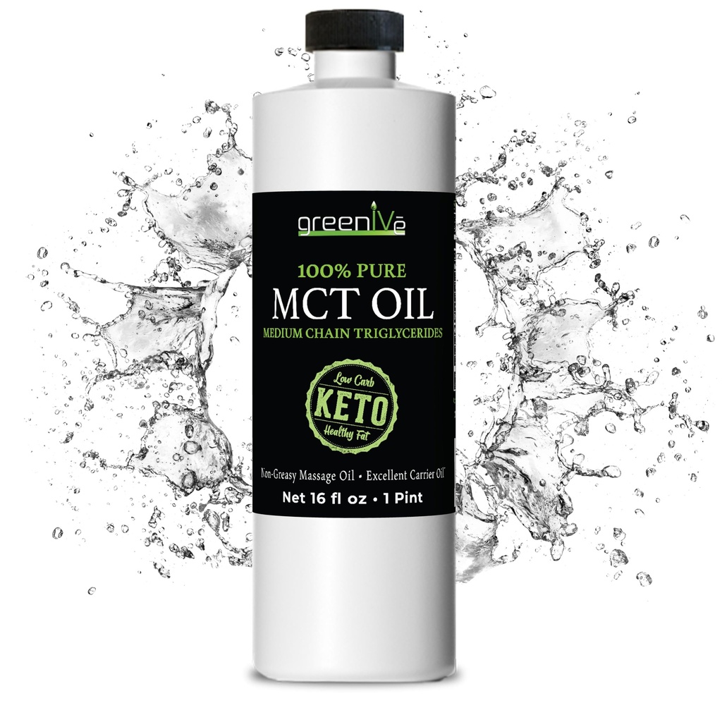 GreenIVe MCT olje kropp og sinn drivstoff ikke GMO 100% ren MCT (16 Ounce)
