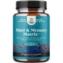 Naturlig sinn og minne Supplement for økt mental ytelse og klarhet støtter hjernefunksjon laget med ren grønn te ekstrakt DMAE Bitartrat og vitaminer 60 kapsler av naturens håndverk