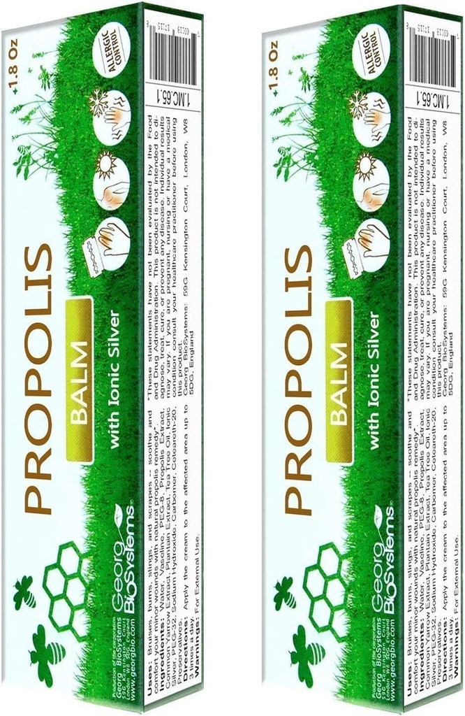 Sett av 2 Propolis Balm med ionisk sølv 30g/1 Oz