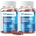 2 Pack Ashwagandha Gummies & vitamin D3 Gummies Organic Aswangdha Supplement for å forbedre søvn, stress relief & Mood Calm (Non-GMO, Glutenfri og sukkerfri)