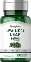 Piping Rock Uva Ursi Capsules | 960mg | 100 piller | Herb Leaf ekstrakt Supplement | Ikke-GMO, Glutenfri