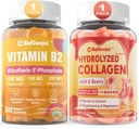 Vitamin B2 Gummier + Sukker Gratis Hydrolysert Collagen Peptides Gummies