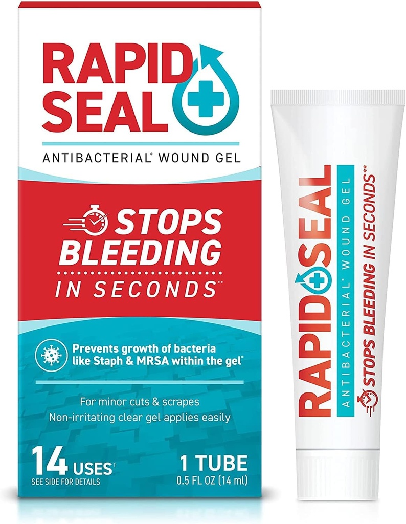 Sår Gel (1 Tube) | Stopper blødning i sekunder | Ideell for kutt, Scrapes, Razor Nicks for nødhjelp Førstehjelpsutstyr